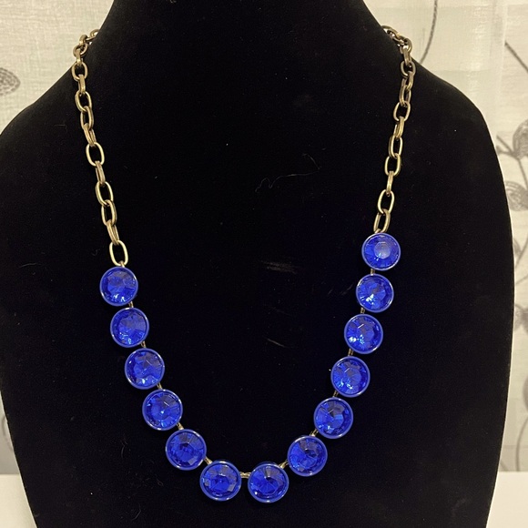 J. Crew Jewelry - J. Crew Royal Blue Brulee Crystal Necklace